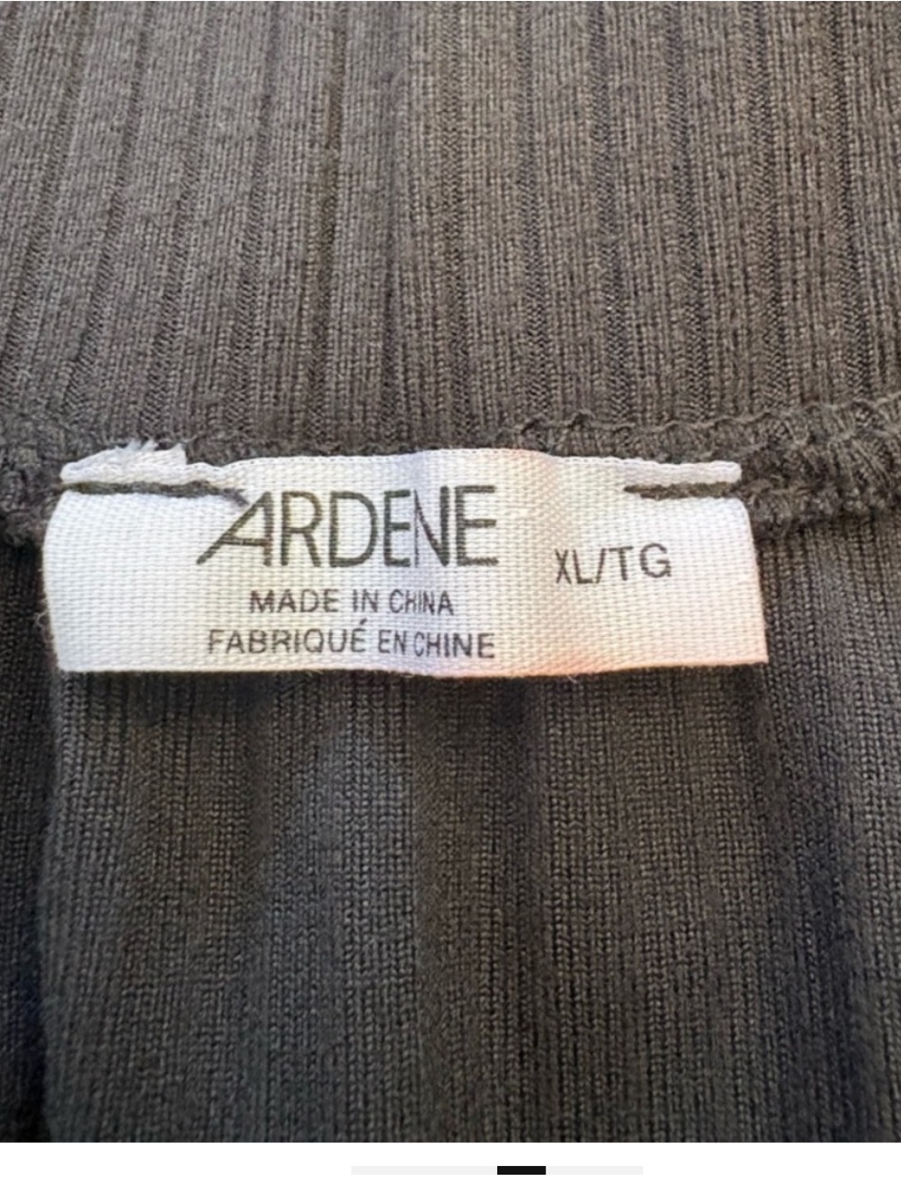 3 for $14 Ardene Black Ribbed Midi Skirt with Side Slit Detail size xl - Picture 4 of 5